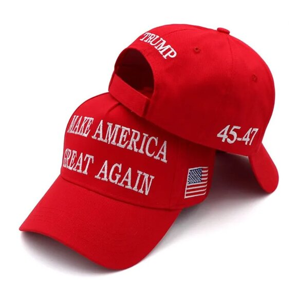 NWOT MAGA Trump 45-47 Cotton Embroidery Adjustable Baseball Cap - Picture 1 of 7